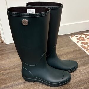 UGG Dark Green Rain Boots